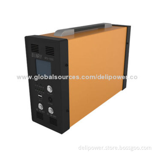 UPS with 930Wh, 1,000W, double USB, 5V, DC 12V/10A voltage output